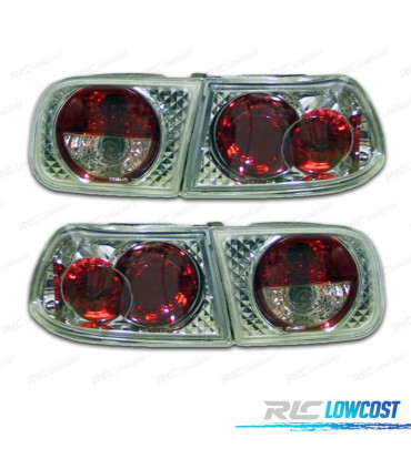 FEUX ARRIÈRE HONDA CIVIC 4P 92-95 LOOK LEXUS FOND CHROME