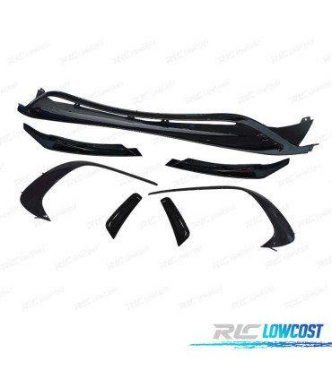 SPOILER LAME DE PARE-CHOCS AVANT MERCEDES W176 LOOK AMG A45 16-18 NOIR BRILLANT