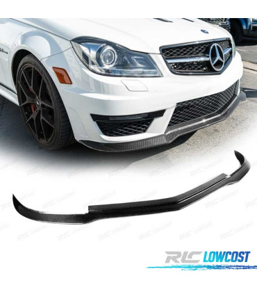 SPOILER LAME PARE-CHOCS AVANT MERCEDES W204 C63 11-14 CARBONE