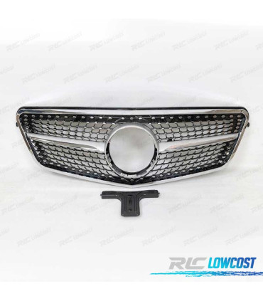 CALANDRE MERCEDES CLASSE E W212 LOOK DIAMOND 10-13 CHROMÉ
