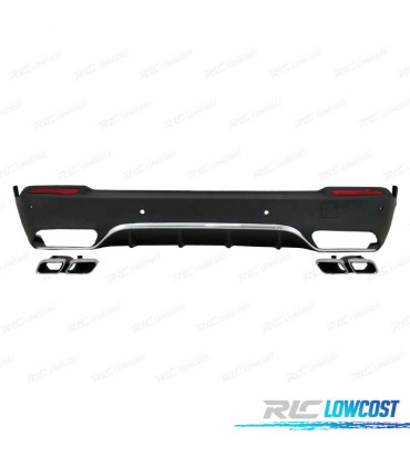 DIFFUSEUR MERCEDES CLASSE GLC X253 15-18 LOOK AMG GLC63 + EMBOUTS D´ÉCHAPPEMENT