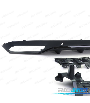 DIFFUSEUR MERCEDES CLASSE C C205 COUPE AMG 14-18 LOOK C63 MOULURE NOIR BRILLANT
