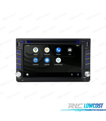 AUTORADIO ANDROID 12 GPS DVD 2DIN HD TOUCH BLUETOOTH USB SD