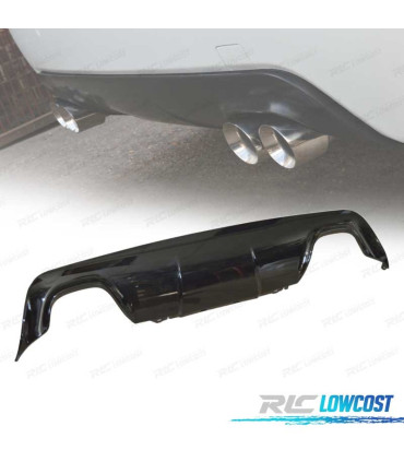 DIFFUSEUR BMW E60 E61 LOOK M DOUBLE SORTIE NOIR BRILLANT