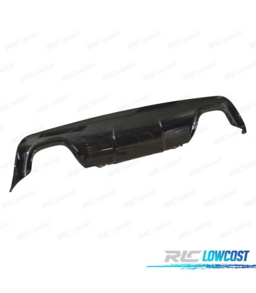 DIFFUSEUR BMW E60 E61 LOOK M DOUBLE SORTIE NOIR BRILLANT