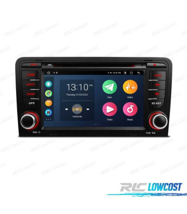 AUTORADIO GPS 2DIN ANDROID 12 OCTA-CORE POUR AUDI A3 8P 8PA 03-12 USB GPS TACTIL 7" HD