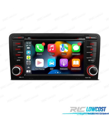 AUTORADIO GPS 2DIN ANDROID 12 OCTA-CORE POUR AUDI A3 8P 8PA 03-12 USB GPS TACTIL 7" HD