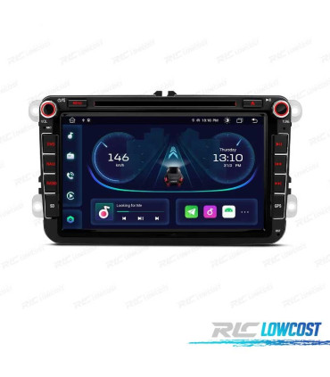 AUTORADIO GPS ANDROID 14 POUR VOLKSWAGEN VW GOLF POLO PASSAT CADDY TOURAN USB GPS TACTILE HD