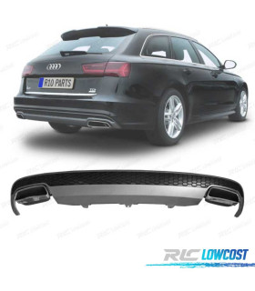 DIFFUSEUR AUDI A6 12-15 LOOK RESTYLING + EMBOUTS D'ECHAPPEMENT