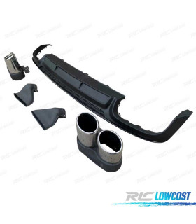 DIFFUSEUR AUDI A6 S LINE 19- LOOK S6 + EMBOUTS D'ECHAPPEMENTS CHROMES