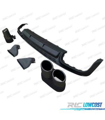DIFFUSEUR AUDI A6 S LINE 18-22 LOOK S6 + EMBOUTS D'ECHAPPEMENTS NOIR