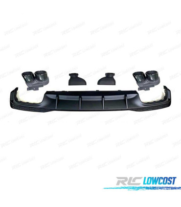 DIFFUSEUR AUDI A7 S LINE 19- LOOK RS7 + EMBOUTS D'ECHAPPEMENTS NOIR
