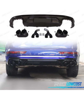 DIFFUSEUR AUDI Q5 S LINE 18-20 LOOK SQ5 + EMBOUTS D'ECHAPPEMENTS NOIR
