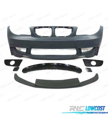 PARE-CHOCS AVANT BMW E81 E82 E88 LOOK 1M PDC + SPOILER AVANT