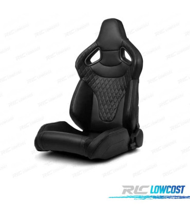 SIÈGE BAQUET SPORT UNIVERSEL CUIR NOIR STYLE SPORTSTER