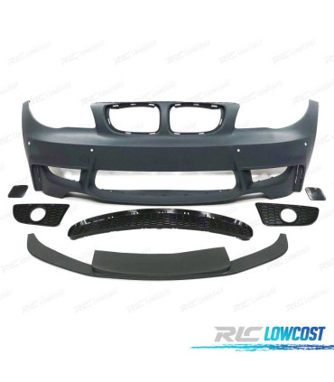 PARE-CHOCS AVANT BMW E81 E87 E82 E88 06-10 LOOK 1M SRA + SPOILER AVANT