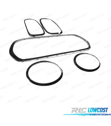 CONTOURS PHARES CALANDRE MINI F55 F56 F57 21- JCM NOIR