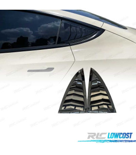 CACHE VITRE LATÉRALE TESLA MODEL 3 17-20 NOIR BRILLANT