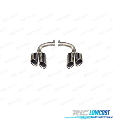 EMBOUTS D'ÉCHAPPEMENTS PORSCHE CAYENNE 17- LOOK GTS CHROMÉ