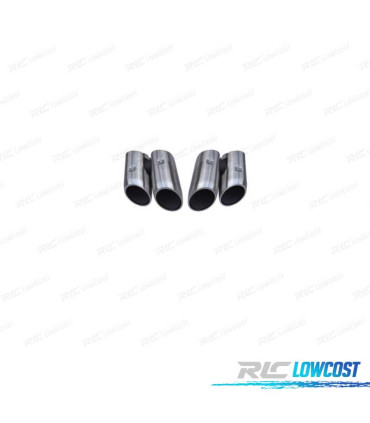 EMBOUTS D'ÉCHAPPEMENTS PORSCHE MACAN 18- LOOK S SILVER MATE