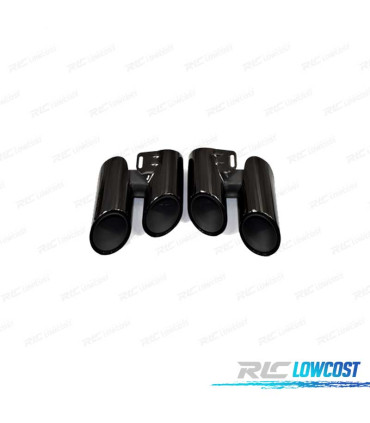 EMBOUTS D'ÉCHAPPEMENTS PORSCHE PANAMERA 17- LOOK S NOIR