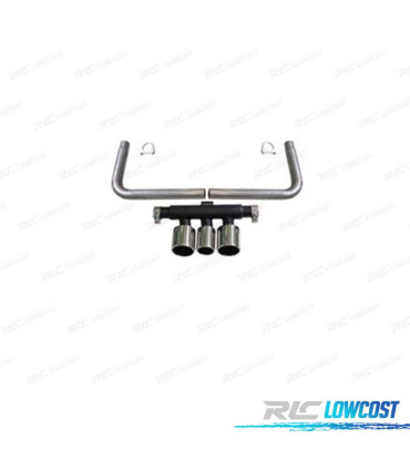 EMBOUTS D'ÉCHAPPEMENTS HONDA CIVIC 16- LOOK TYPE R CHROMÉ