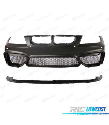 PARE CHOCS FRONTAL BMW E90 E91 05-08 LOOK M4 PDC + SPOILER LIP