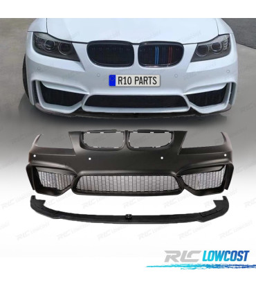 PARE CHOCS AVANT BMW E90 E91 LCI 08-12 LOOK M4 PDC + SPOILER