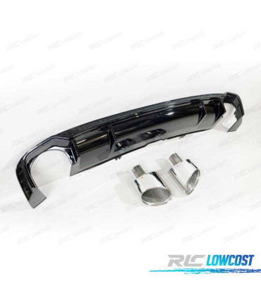 DIFFUSEUR AUDI A5 SPORTBACK S LINE 17- LOOK RS5 + EMBOUTS D´ÉCHAPPEMENT