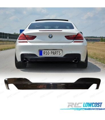 DIFFUSEUR ARRIÈRE BMW F06 F12 F13 CARBONE SORTIE D'ÉCHAPPEMENT SIMPLE DES 2 CÔTÉS