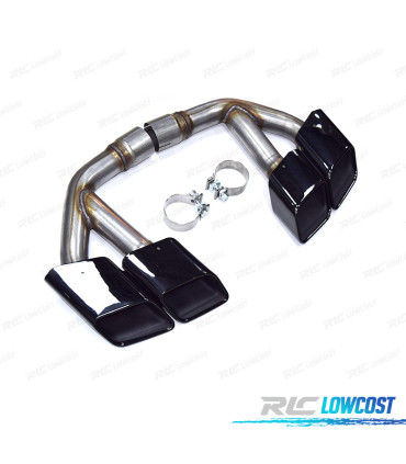 EMBOUTS D'ÉCHAPPEMENT AUDI Q7 2.0T ESSENCE 16-19 LOOK SQ7 NOIR