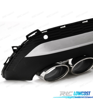 DIFFUSEUR AUDI Q7 20-23 LOOK SQ7 + EMBOUTS D'ÉCHAPPEMENT CHROMÉ