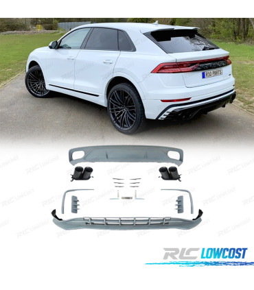 KIT CARROSSERIE AUDI Q8 18- LOOK ABT RSQ8 DIFFUSEUR + LÈVRE FRONTALE + EMBOUTS