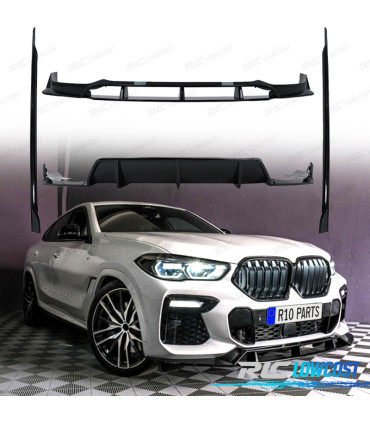 KIT CARROSSERIE BMW X6 G06 19- LOOK BLACK KNIGHT NOIR BRILLANT