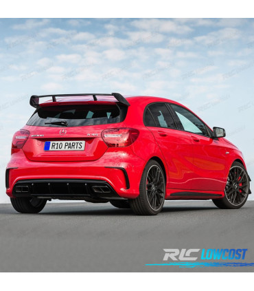 MOULURES ARRIÈRE MERCEDES CLASSE A W176 LOOK AMG A45 NOIR BRILLANT
