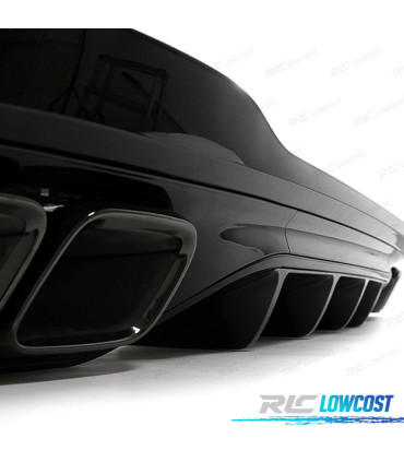 DIFFUSEUR MERCEDES W206 AMG 21- LOOK C63 + EMBOUTS D´ÉCHAPPEMENT NOIR