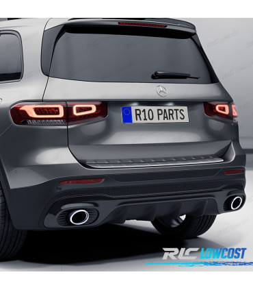 DIFFUSEUR MERCEDES X247 20- LOOK GLB35 + EMBOUTS D'ÉCHAPPEMENT CHROMÉ