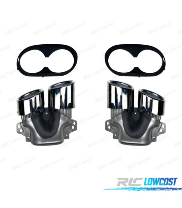 DIFFUSEUR MERCEDES X247 20- LOOK GLB45 + EMBOUTS D'ÉCHAPPEMENT CHROMÉ