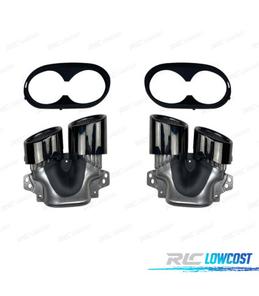 DIFFUSEUR MERCEDES X247 20- LOOK GLB45 + EMBOUTS D'ÉCHAPPEMENT NOIR