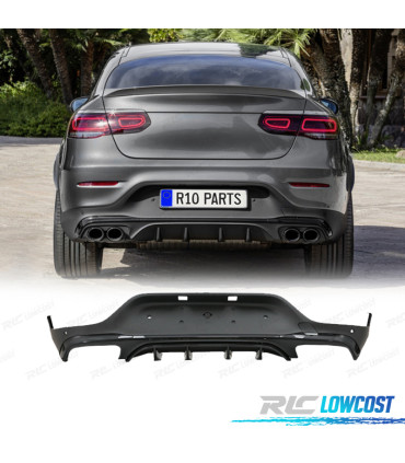 DIFFUSEUR MERCEDES GLC C253 COUPÉ 15-18 LOOK AMG GLC43 NOIR