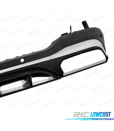 DIFFUSEUR MERCEDES GLC X253 AMG 16-22 LOOK GLC63 ARGENTÉ