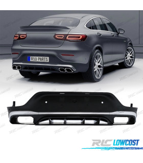 DIFFUSEUR MERCEDES GLC C253 COUPÉ AMG 16-22 LOOK GLC63 ARGENTÉ