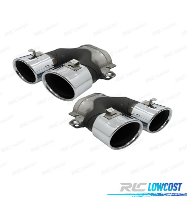 EMBOUTS D´ÉCHAPPEMENT MERCEDES W205 C205 14- LOOK C43 CHROMÉ