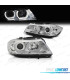PHARES BMW E90 E91 05-08 XENON ANGEL EYES U 3D LED FOND CHROME