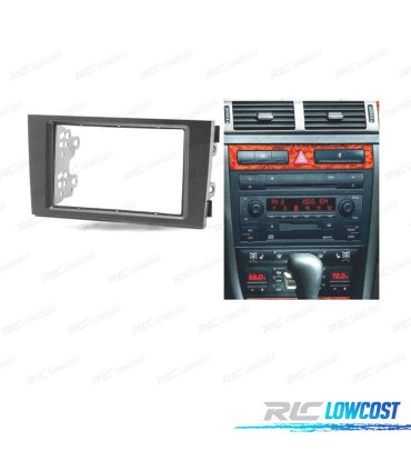 FACADE AUTORADIO 2 DIN NOIR POUR AUDI A6 ET ALLROAD