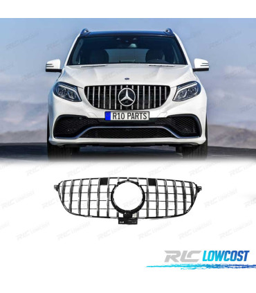 CALANDRE MERCEDES CLASSE GLE W166 15-19 LOOK GT-R NOIR CHROMÉ