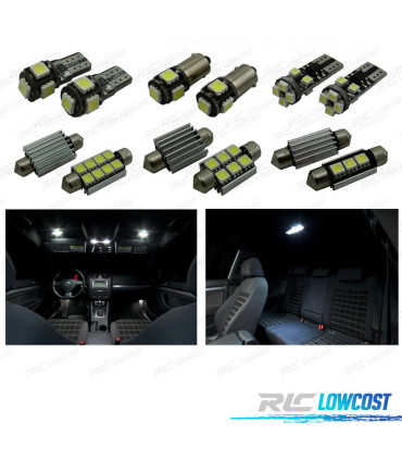 KIT 17 AMPOULES LED INTÉRIEUR POUR VOLKSWAGEN VW GOLF 5 GTI 06-09