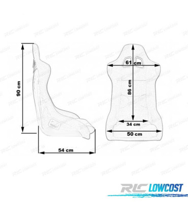 BAQUET BACKET FIXA SPEEDWAY PRETA STYLE EVO