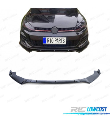 SPOILER LAME AVANT VOLKSWAGEN VW GOLF 7 13-20 NOIR BRILLANT