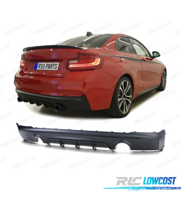 DIFFUSEUR ARRIÈRE BMW F22 F23 LOOK M PERFORMANCE NOIR MAT
